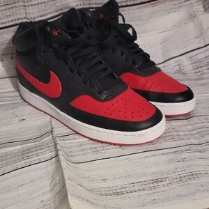 Men's Black and Red Sneakers
